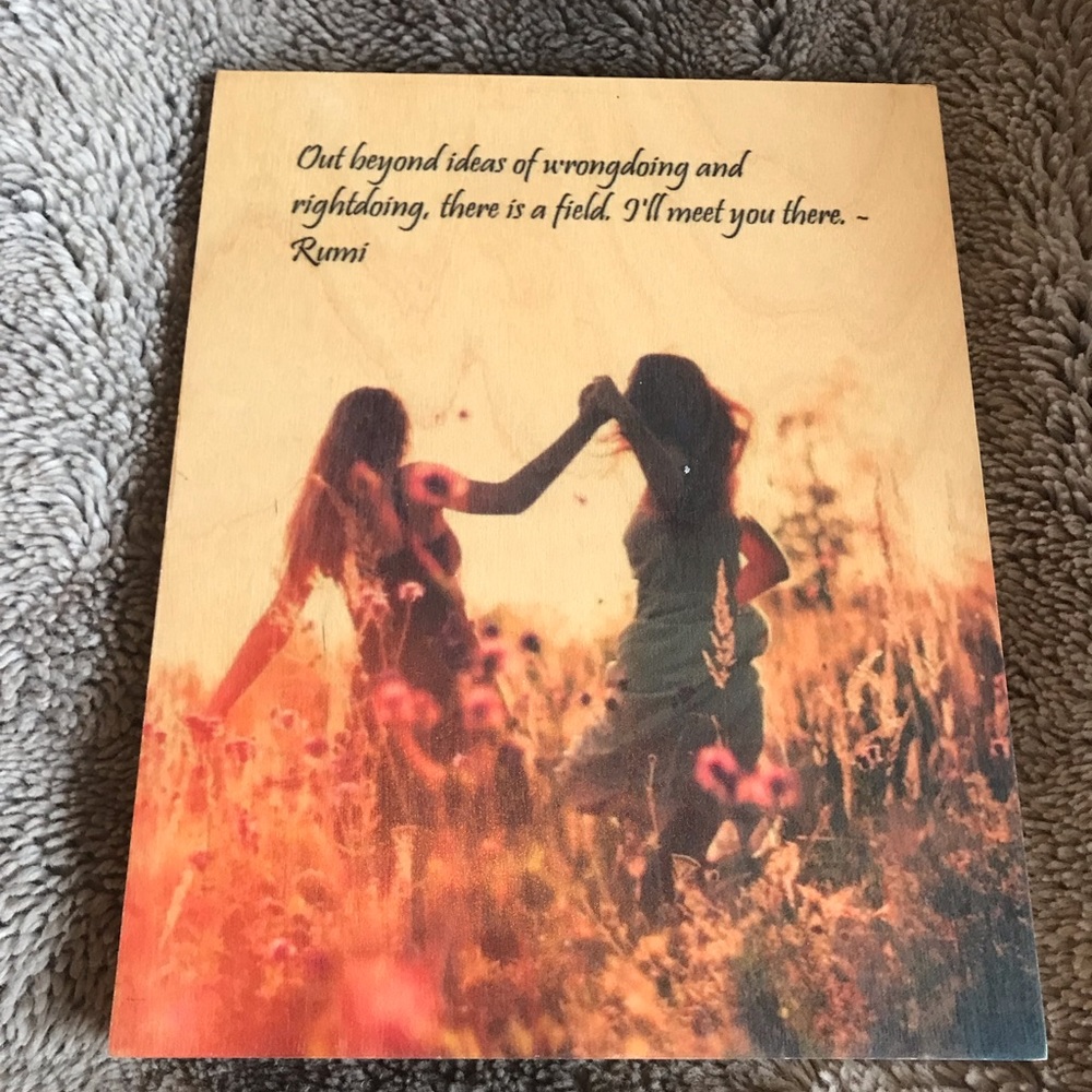 Rumi quote photo wood print 8x10